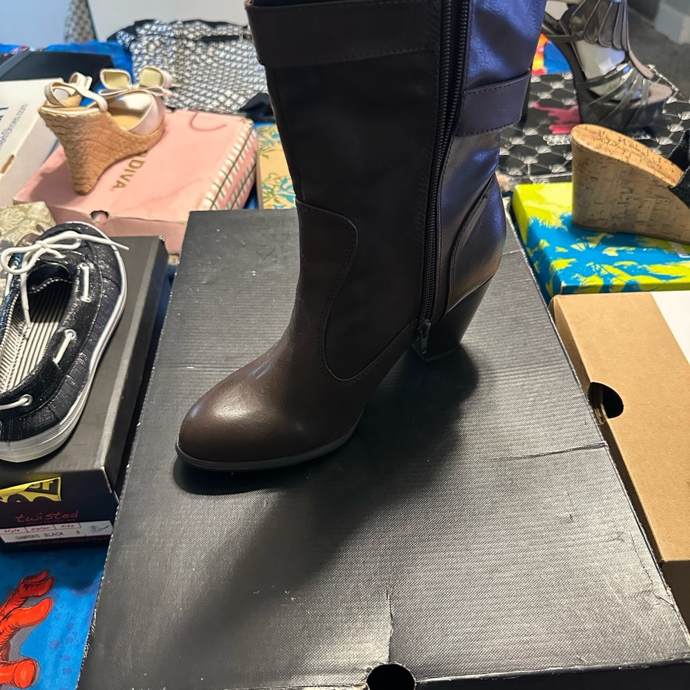 Brown Leather Women's Boots